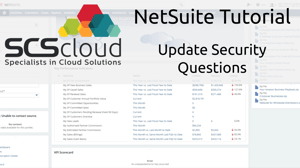 NetSuite Tutorial - Update Security Questions